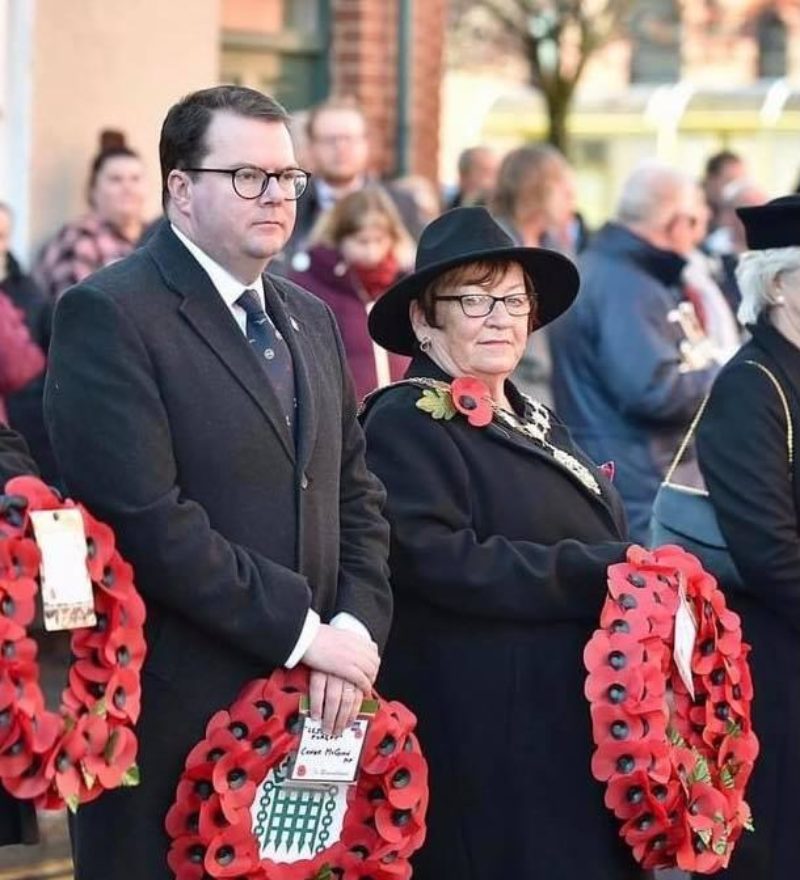 Conor joins Armed Forces personnel, veterans, cadets, community groups and local people on Remembrance Sunday 