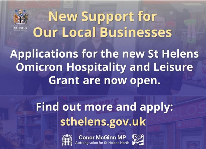 Conor welcomes local support for St Helens businesses hit by Omicron