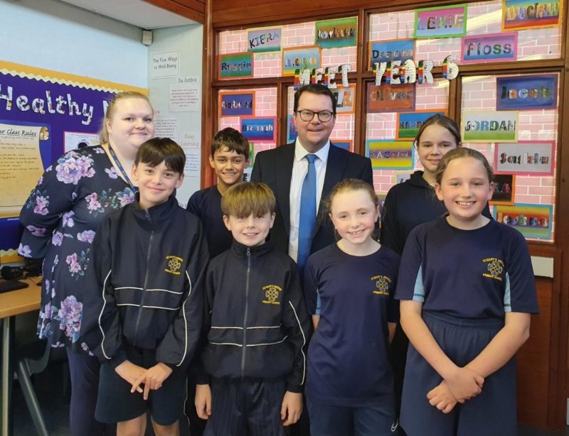 Conor McGinn MP visits Year 6 pupils at St Mary