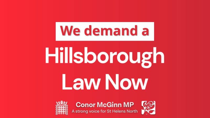 We need a Hillsborough Law now to deliver justice, truth and support for bereaved families - McGinn