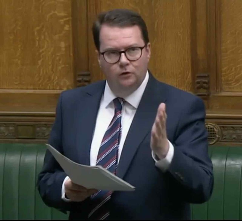 Conor McGinn in the Commons leading a debate on the British glass industry