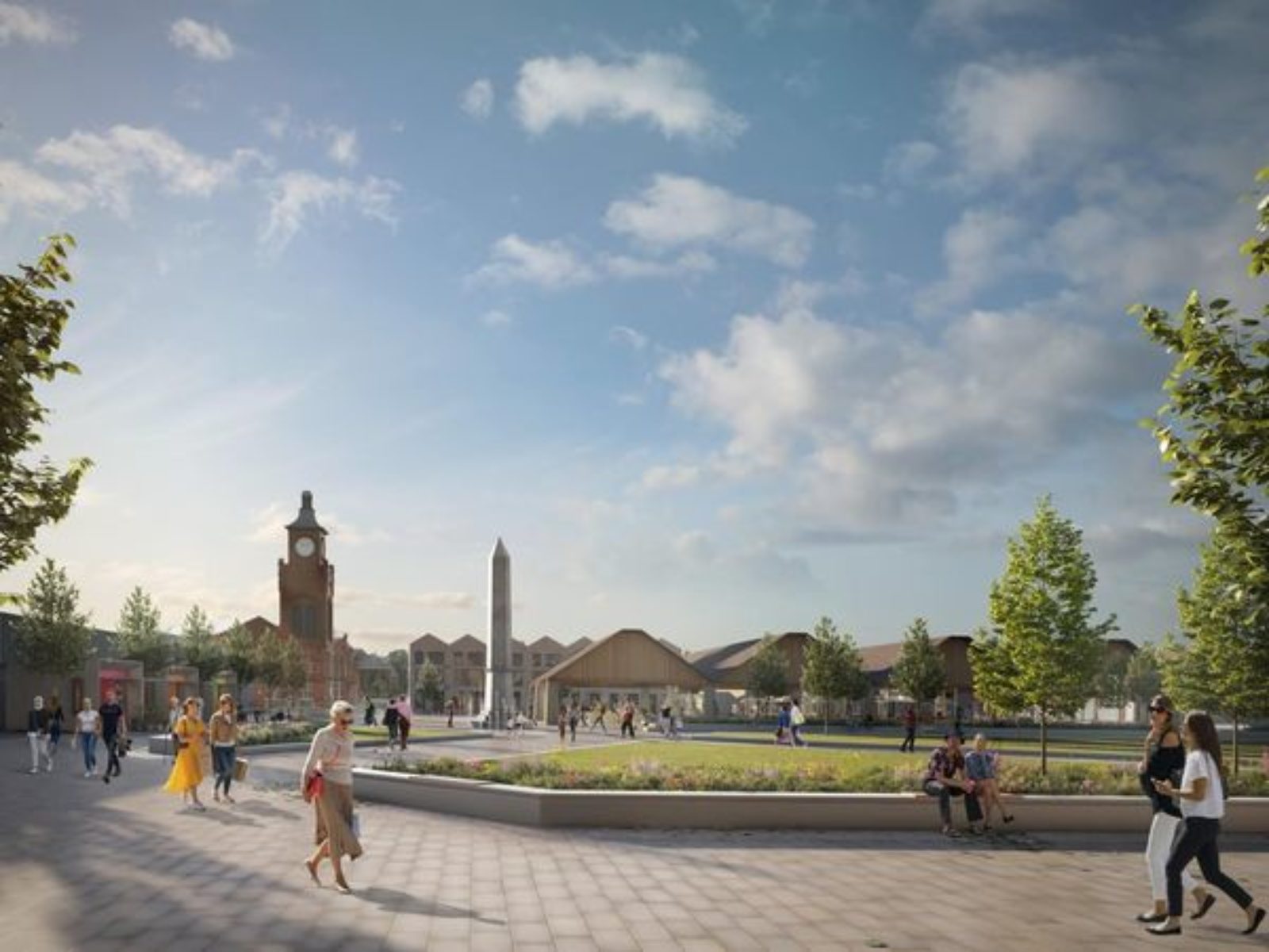 image of the what the new town square will look like. 