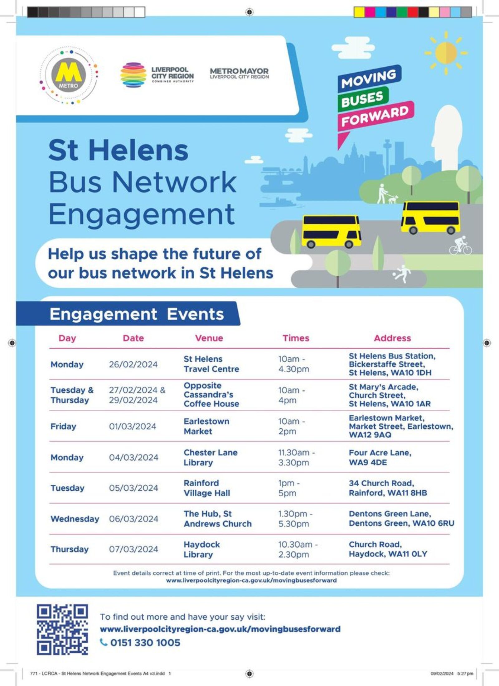 Image shows changes to St Helens bus route. Please see https://www.sthelens.gov.uk/ for more details. 